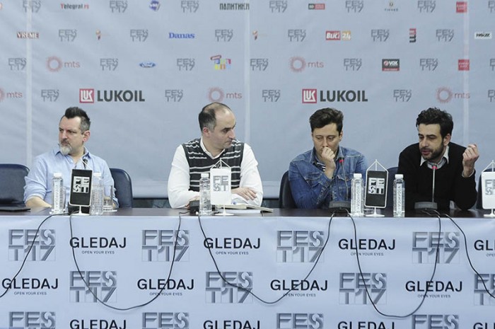 Beograd 02.03.2017. Ekipa filma Goran u sastavu: reditelj Nevio Marasovic, producent Stjepan Hundic, i glumac Janko Popovic Volaric odrzala je konferenciju za novinare povodom ucesca filma u glavnom ...